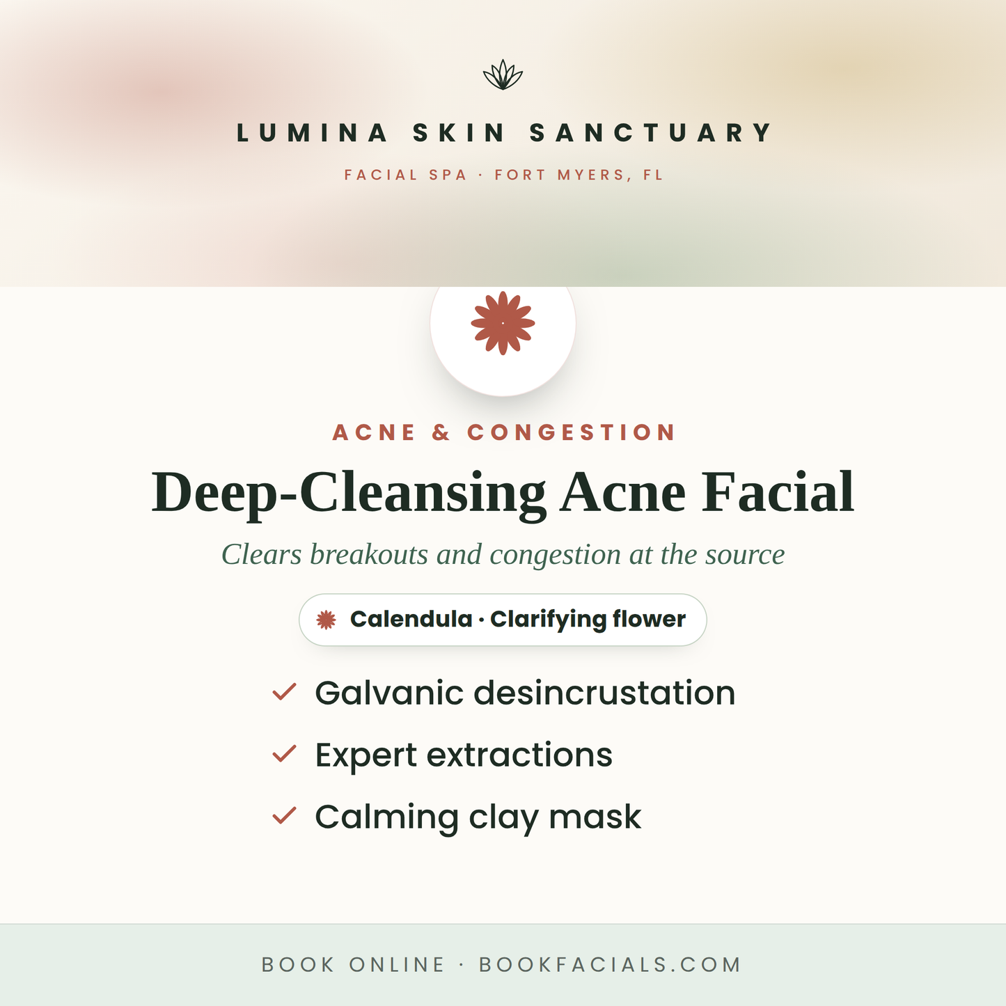 Deep-Cleansing Acne Facial β Lumina Skin Sanctuary, facial spa in Fort Myers, FL