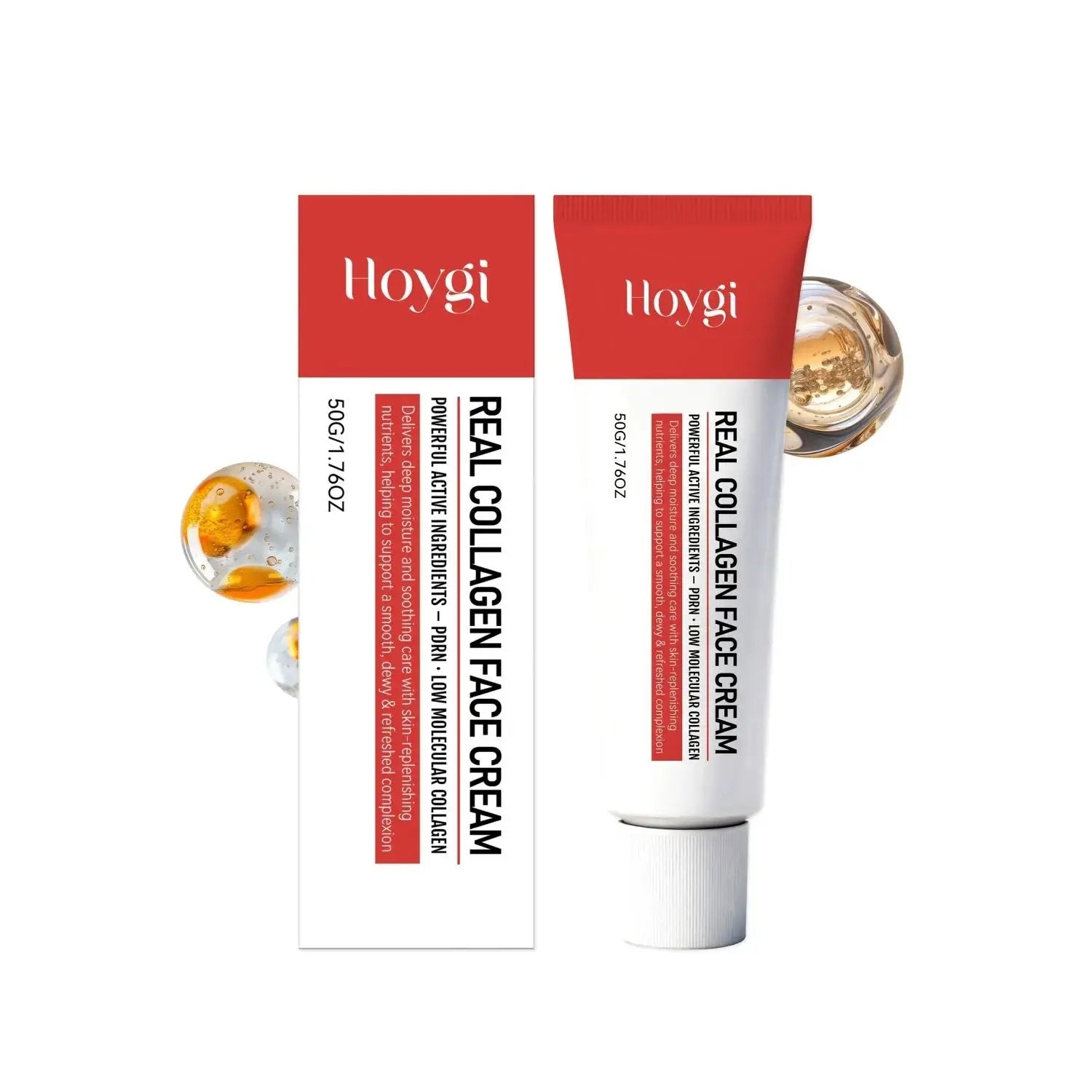 Dropshipman Deep Hydration Collagen Cream with Hyaluronic Acid 50g moisturizing cream packaging and tube view