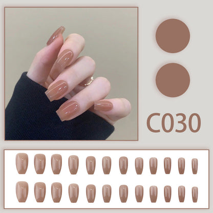 New Solid-color Wearable Nails Short Style by Dropshipman