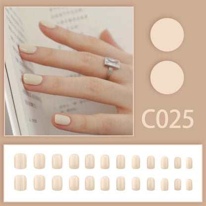 New Solid-color Wearable Nails Short Style by Dropshipman