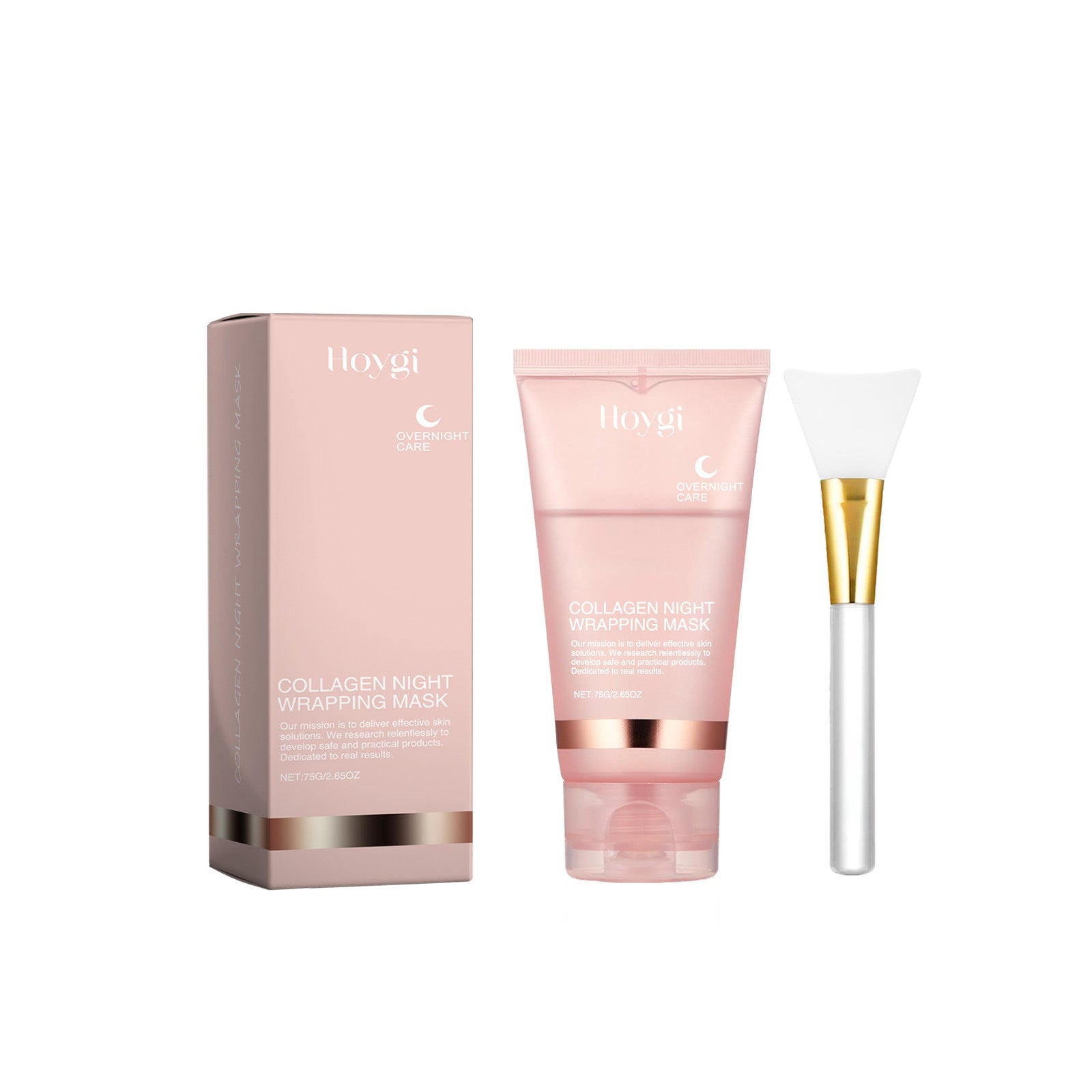 Collagen Tearing Mask kit with brush and packaging for facial cleansing and moisturizing