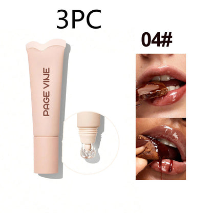 4-color brightening lip balm tube with moisturizing and exfoliating shine for all skin types