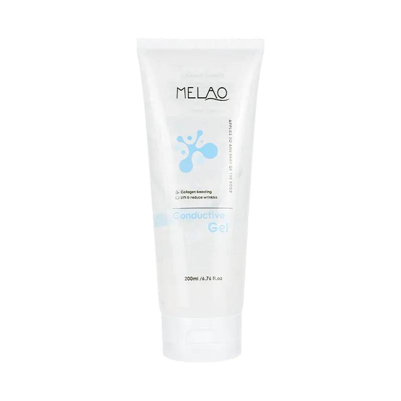 Bottle of moisturizing conductive gel for microcurrent facials on dry skin