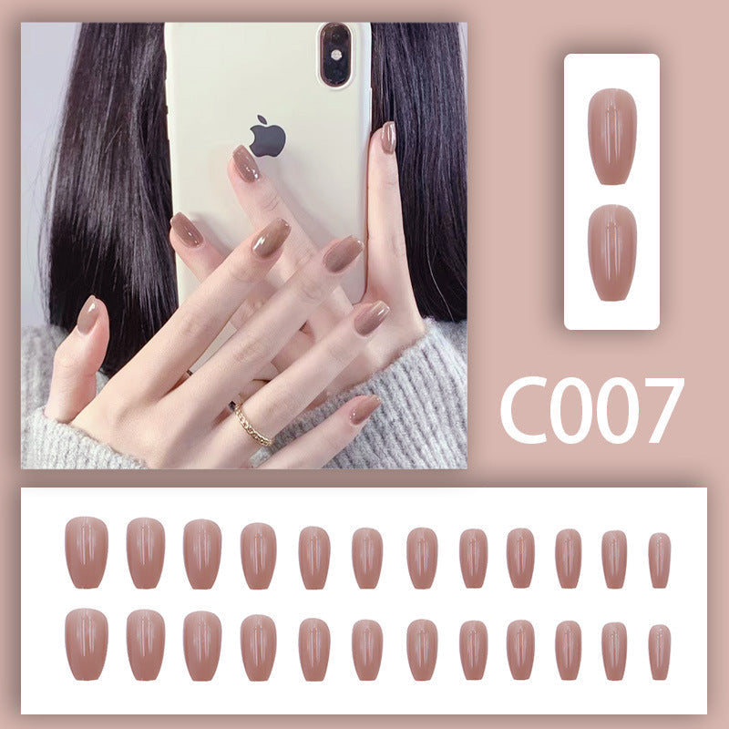 New Solid-color Wearable Nails Short Style by Dropshipman