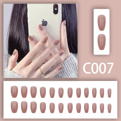 New Solid-color Wearable Nails Short Style by Dropshipman