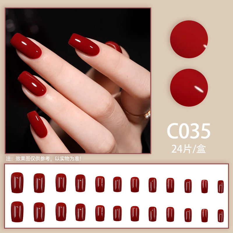 New Solid-color Wearable Nails Short Style by Dropshipman