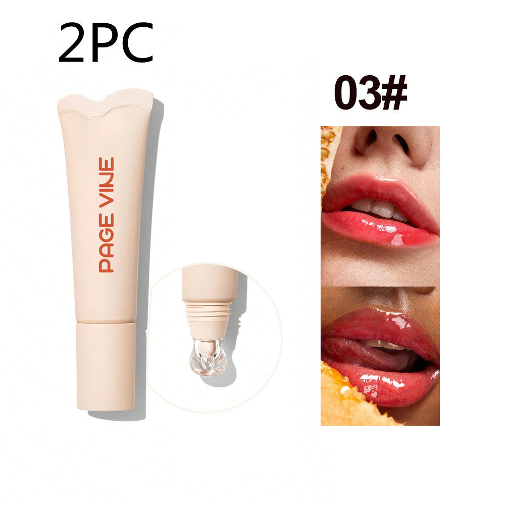 4-color brightening lip balm with moisturizing and exfoliating shine in compact tube for all skin types