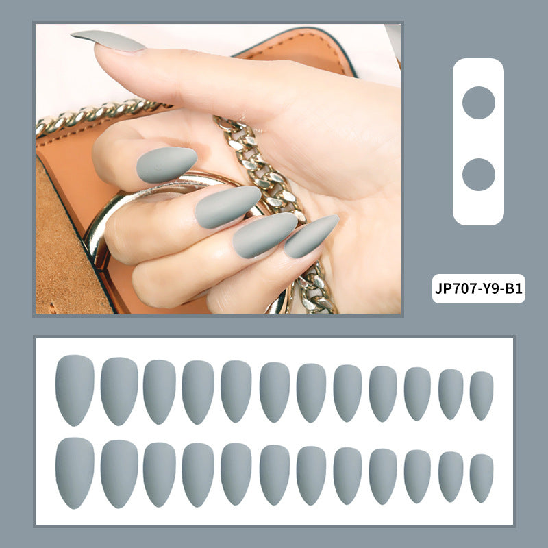 Women's Solid-color Frosted Matte False Nails by Dropshipman