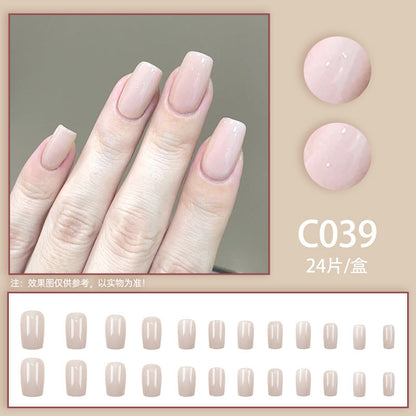 New Solid-color Wearable Nails Short Style by Dropshipman