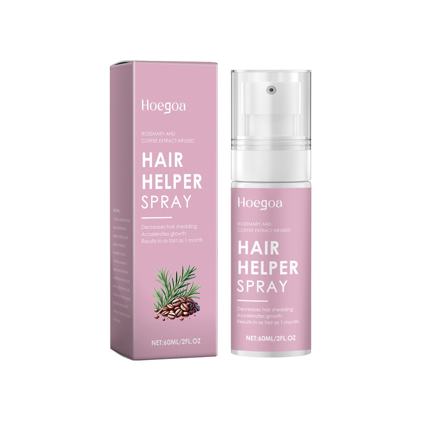 Dropshipman Hair Care Spray 60ml bottle with rosemary and coffee extract for dry hair hydration and shine