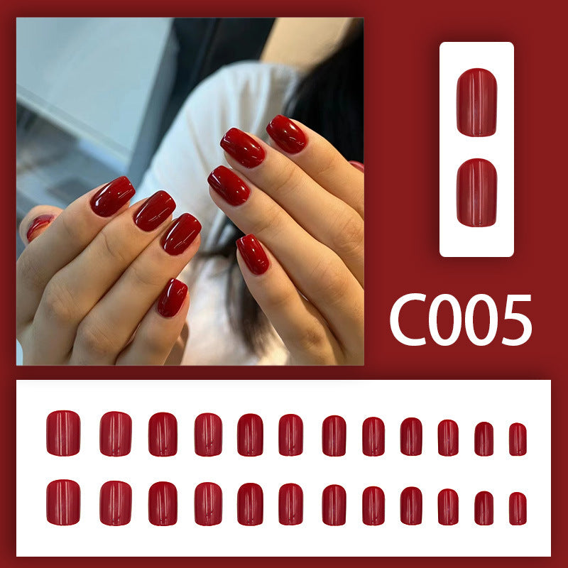 New Solid-color Wearable Nails Short Style by Dropshipman