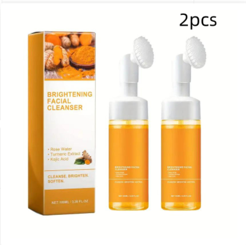 Turmeric Cleansing Pads for oily skin with deep pore exfoliating foam, 20 count pack