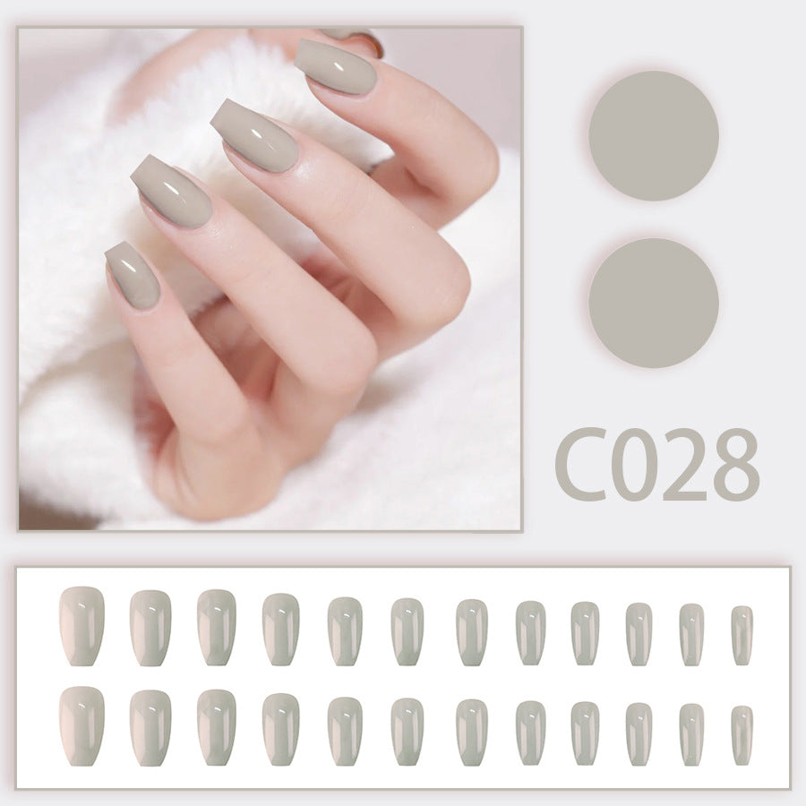 New Solid-color Wearable Nails Short Style by Dropshipman