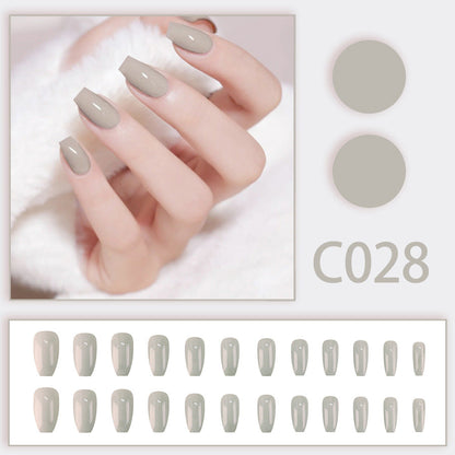 New Solid-color Wearable Nails Short Style by Dropshipman