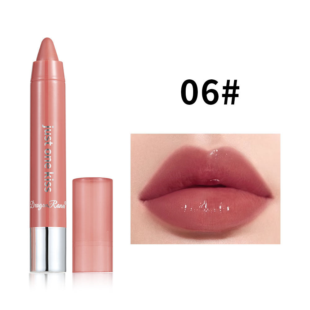 Compact Solid Moist Lipstick Crayon in light nude shade with satin finish and retractable design for all skin tones
