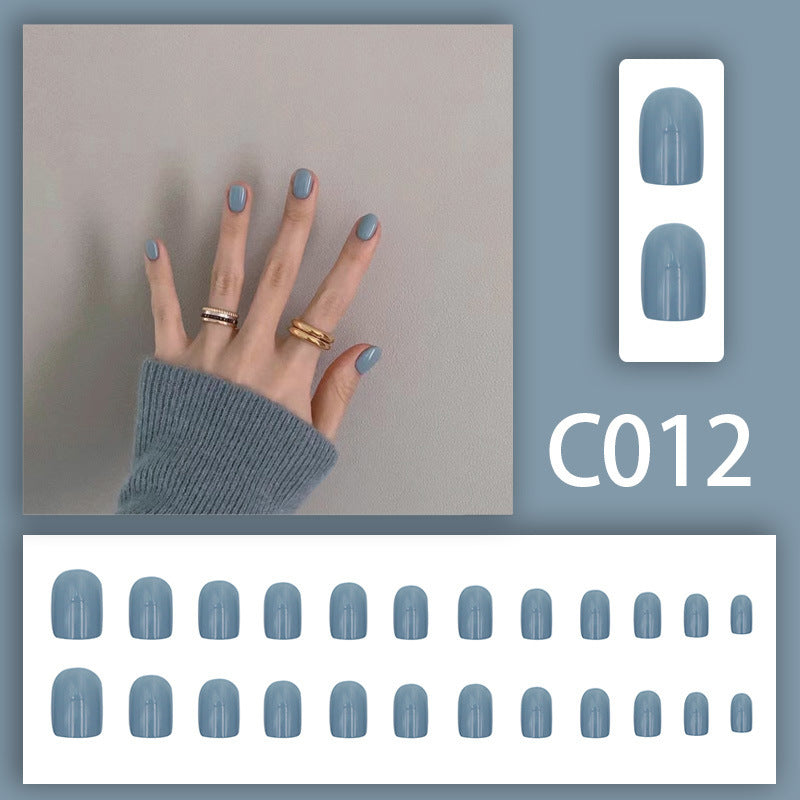 New Solid-color Wearable Nails Short Style by Dropshipman