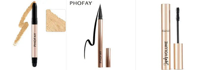 PHOFAY crease proof waterproof eyeshadow stick with built-in smudger for all skin tones and 12-hour wear
