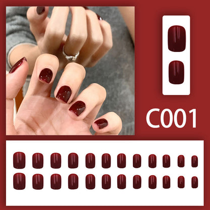 New Solid-color Wearable Nails Short Style by Dropshipman