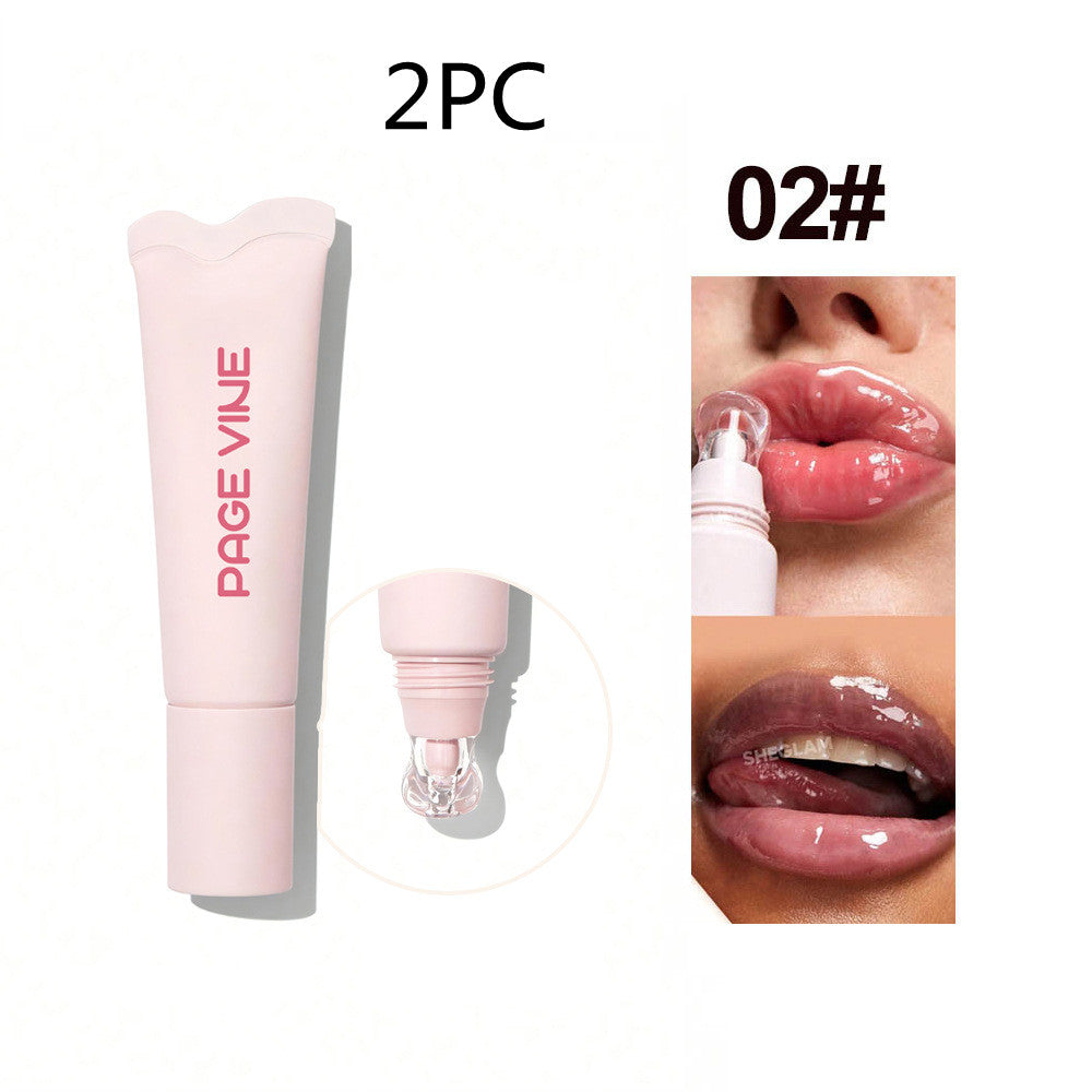 4-color brightening lip balm with moisturizing and exfoliating shine in compact tube