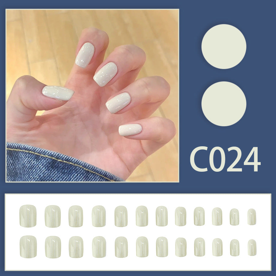 New Solid-color Wearable Nails Short Style by Dropshipman