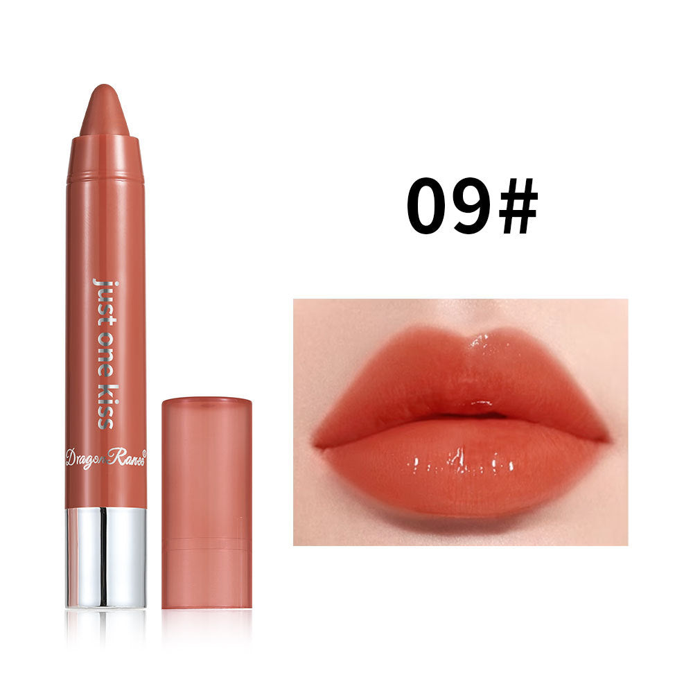 Solid Moist Lipstick Crayon in nude shade with satin finish and retractable design for all skin tones