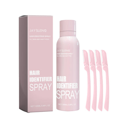 100ml Hair Identifier Spray for face shaving and moisturizing with mint and herbal extracts in a PET bottle