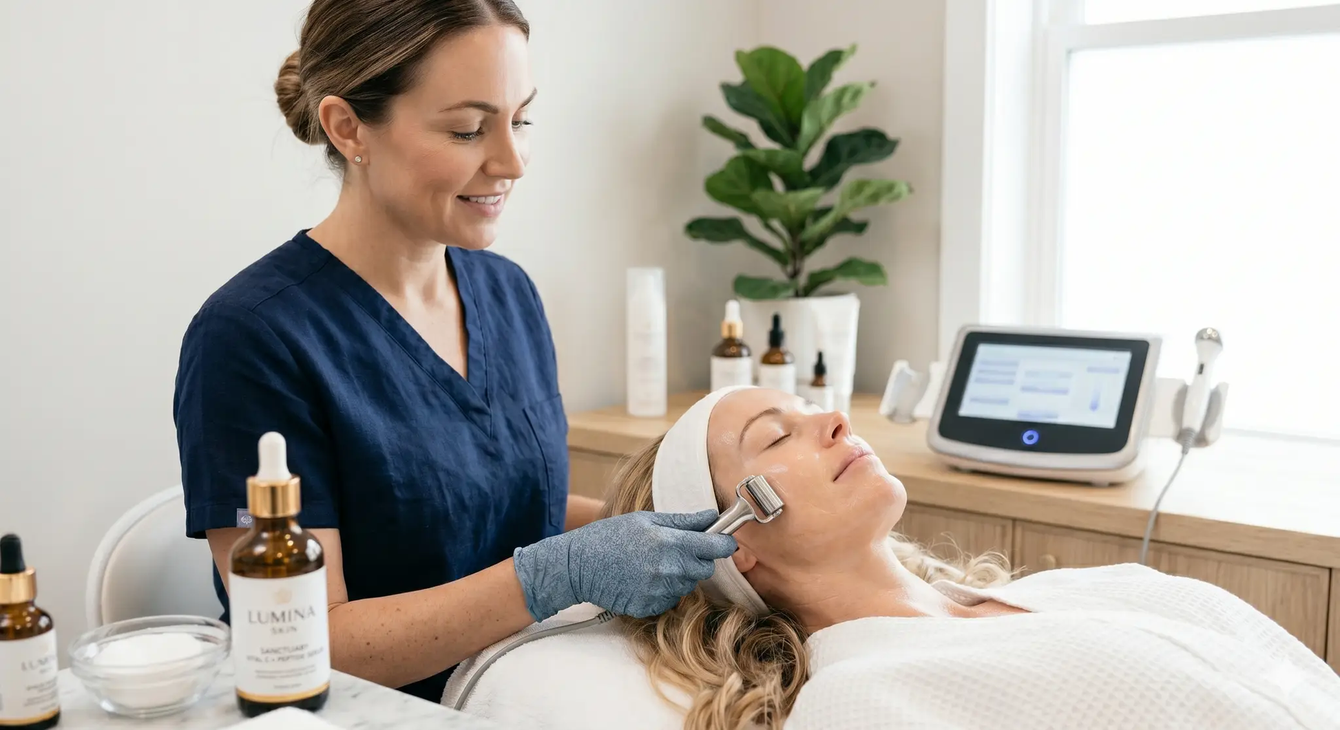 The Sun-Damage Eraser and Galvanic Glow Series by Lumina Skin Sanctuary