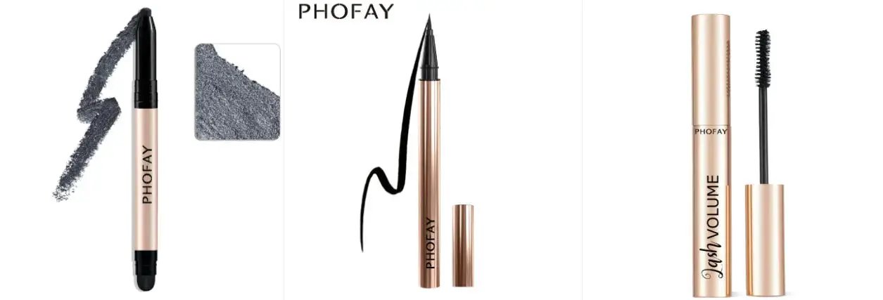 PHOFAY crease-proof waterproof eyeshadow stick with built-in smudger and 12-hour wear for all skin tones