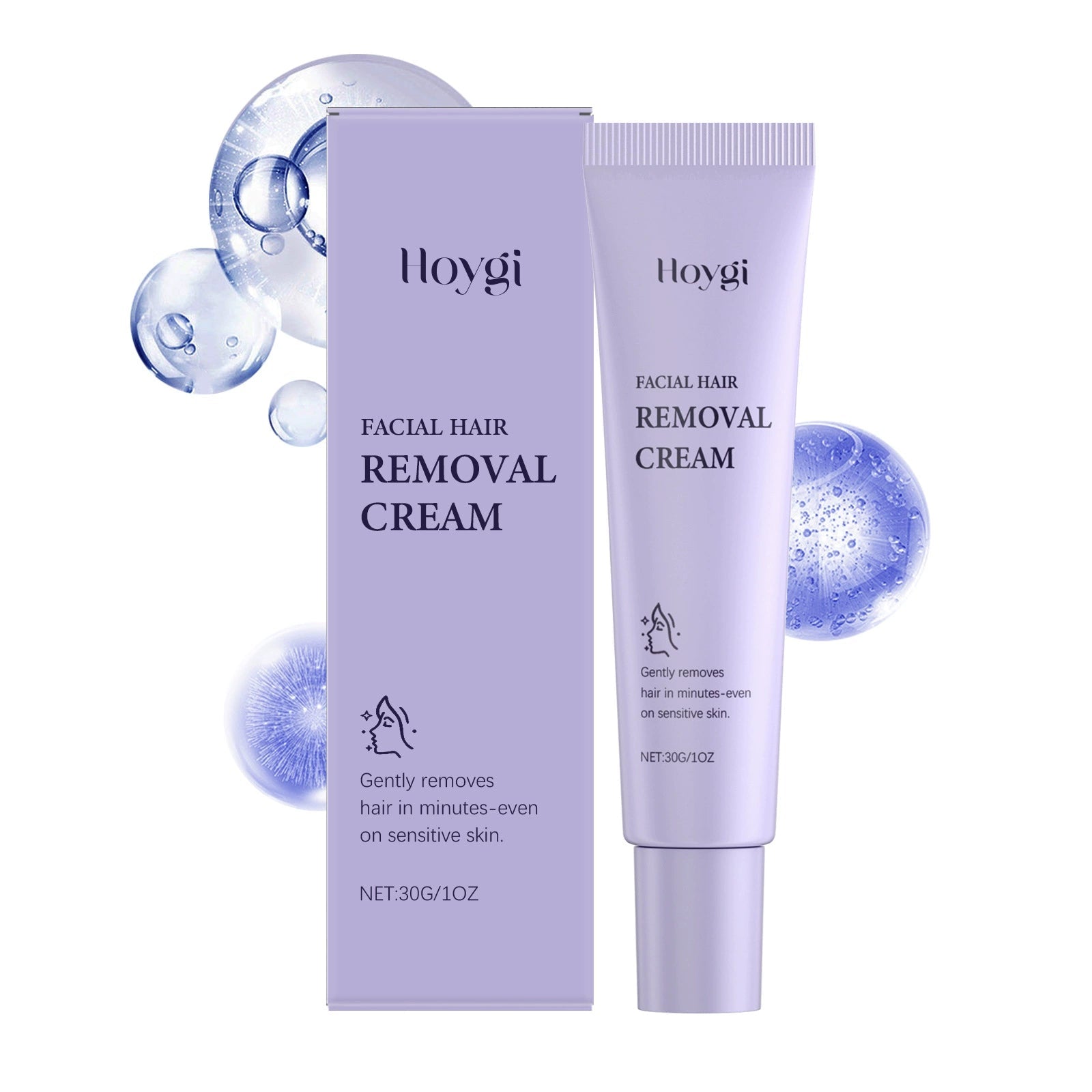 Women For Smooth Skin facial hair removal cream with plant extracts in compact packaging