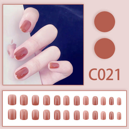 New Solid-color Wearable Nails Short Style by Dropshipman