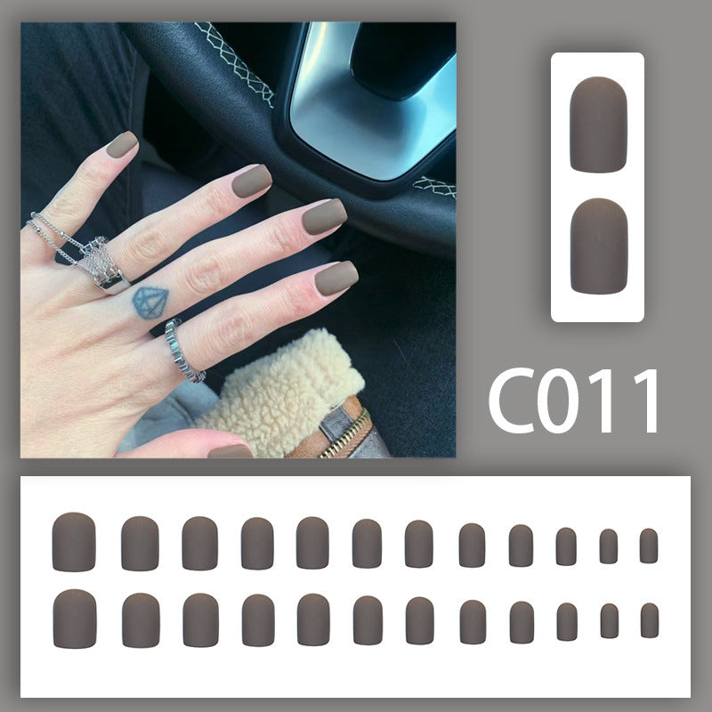 New Solid-color Wearable Nails Short Style by Dropshipman