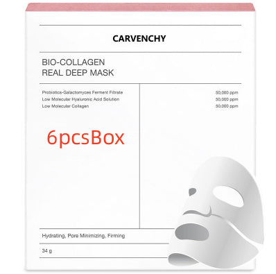Deep Collagen Overnight Mask packaging with sheet masks for skin hydration and firming
