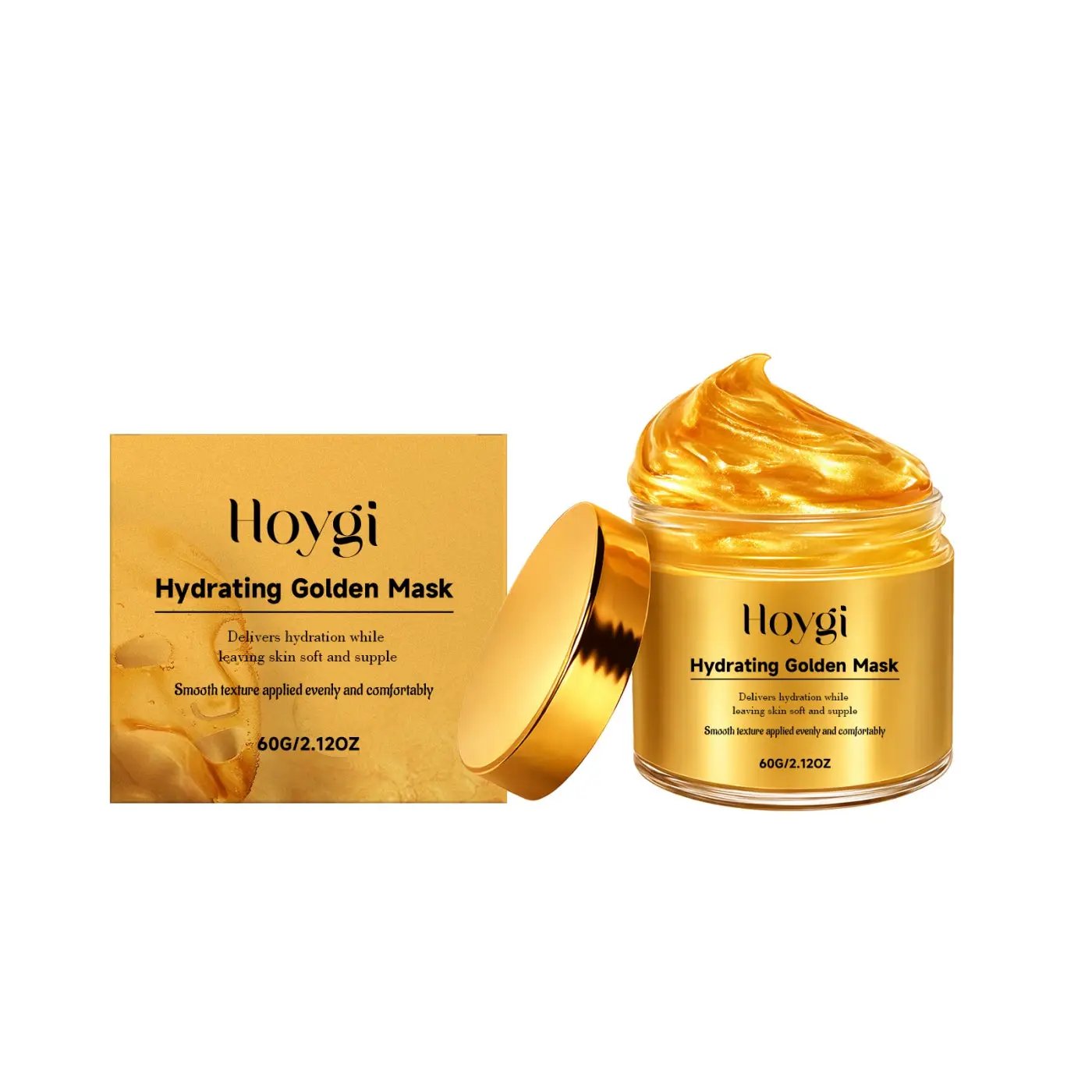 Gold Tear Mask packaging showing a single-use sheet mask with real gold and collagen for instant hydration and radiant skin