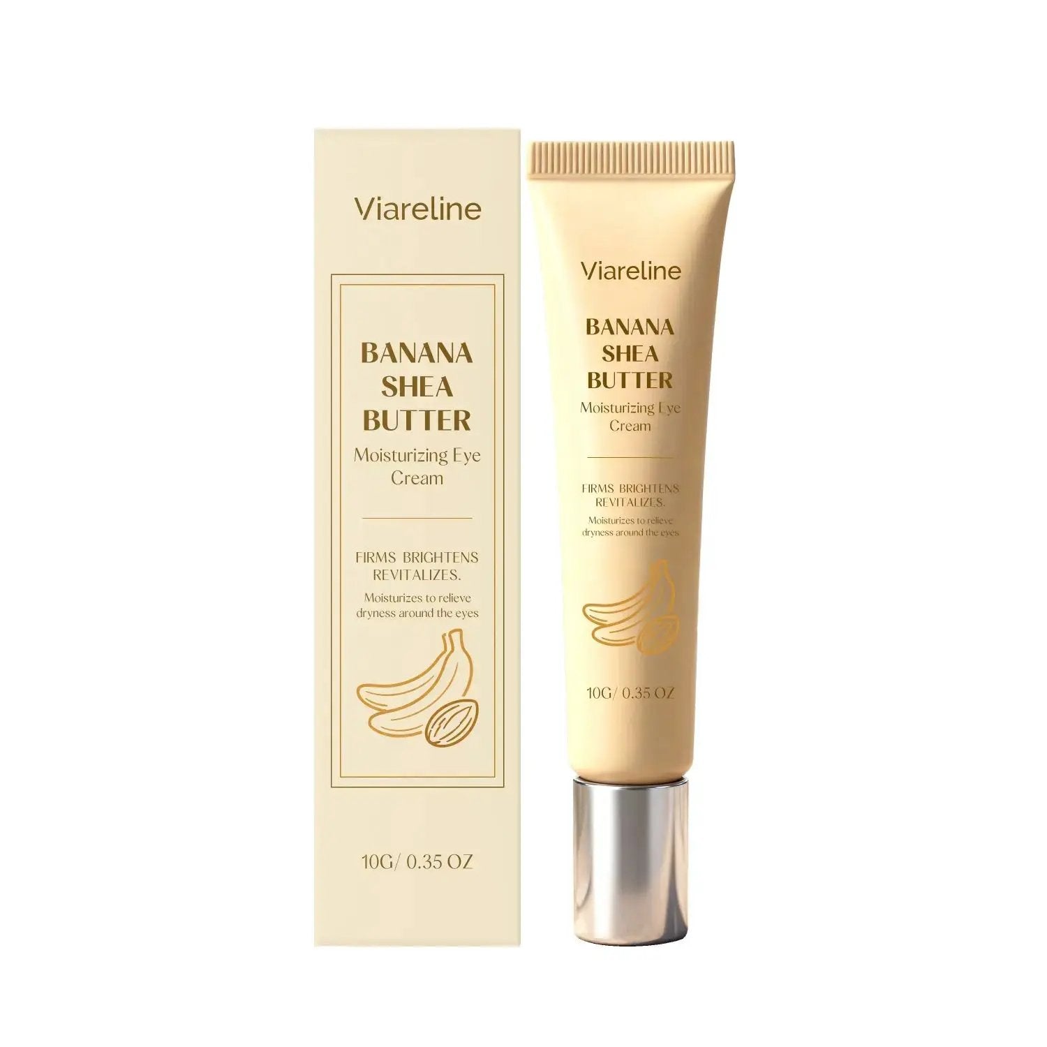 Hydrating Banana Shea Butter eye cream tube for moisturizing delicate under-eye skin