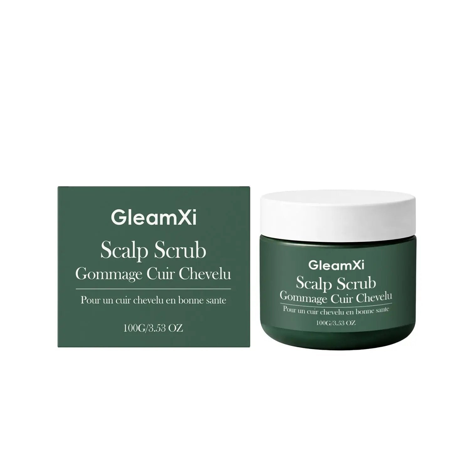 Hydrating Head Care Scrub with rosemary oil in 100g jar for gentle scalp exfoliation and buildup removal