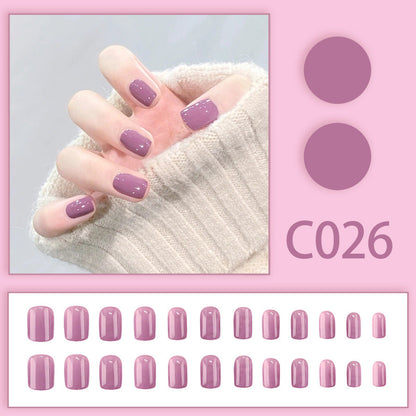 New Solid-color Wearable Nails Short Style by Dropshipman