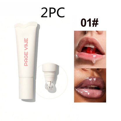 4-color brightening lip balm moisturizing exfoliating with glossy finish for all skin types