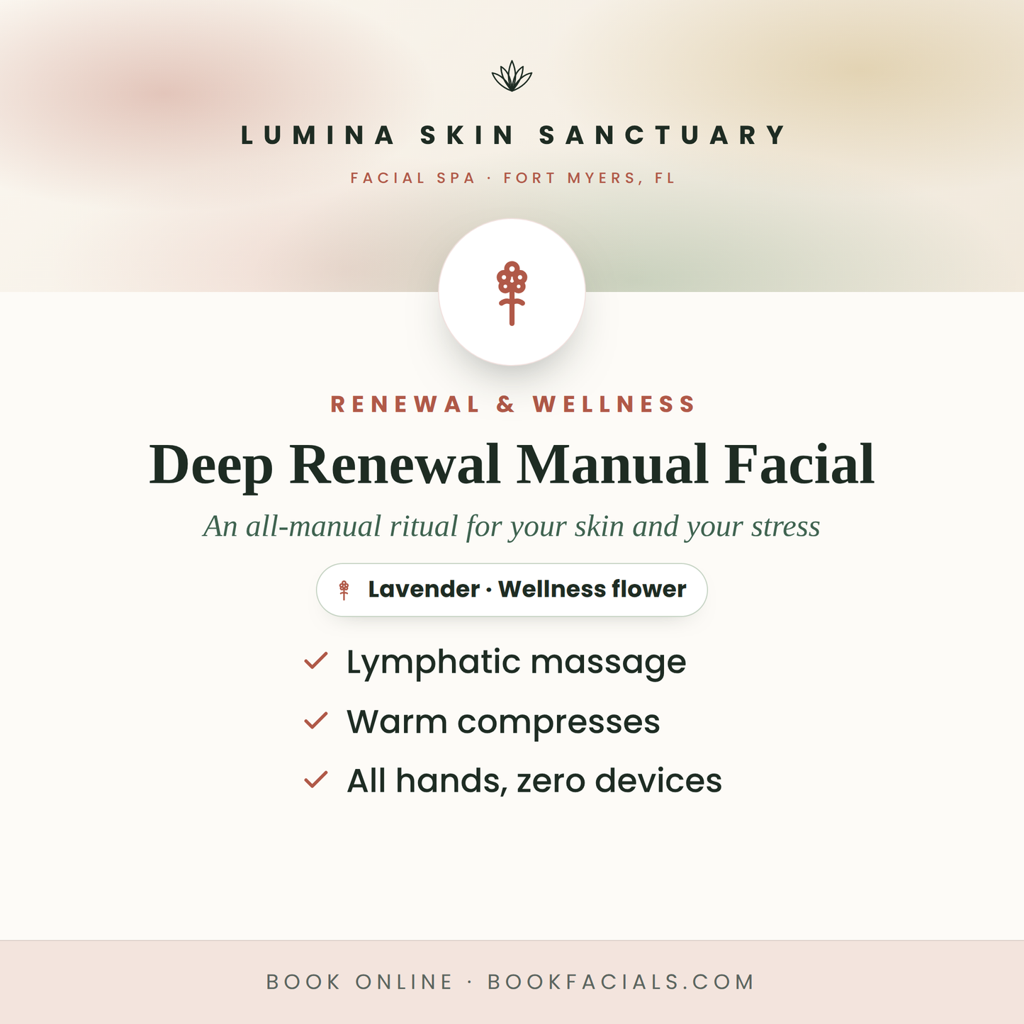 Deep Renewal Manual Facial — Lumina Skin Sanctuary, facial spa in Fort Myers, FL