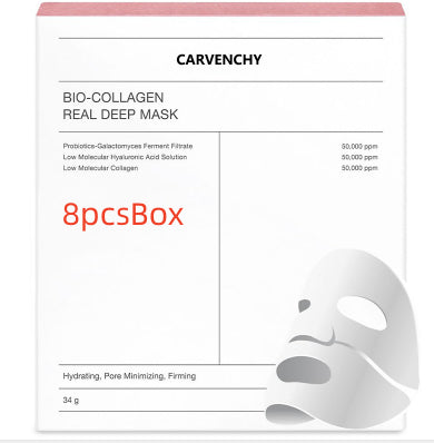 Deep Collagen Overnight Mask with low molecular weight collagen for firming and hydration in 4-pack box