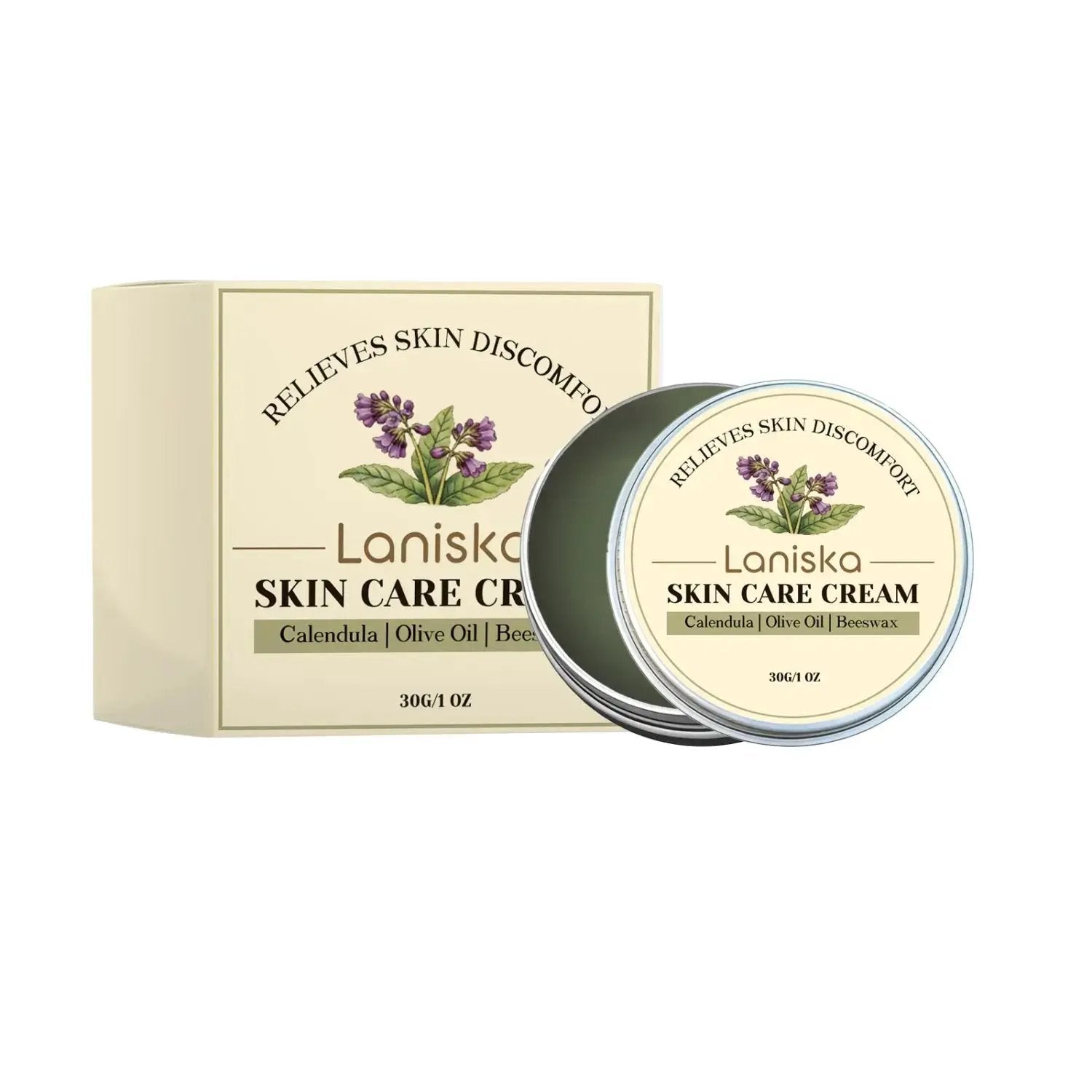 Laniska Soothing Calendula Olive Oil Cream 30g for irritated sensitive skin hydration