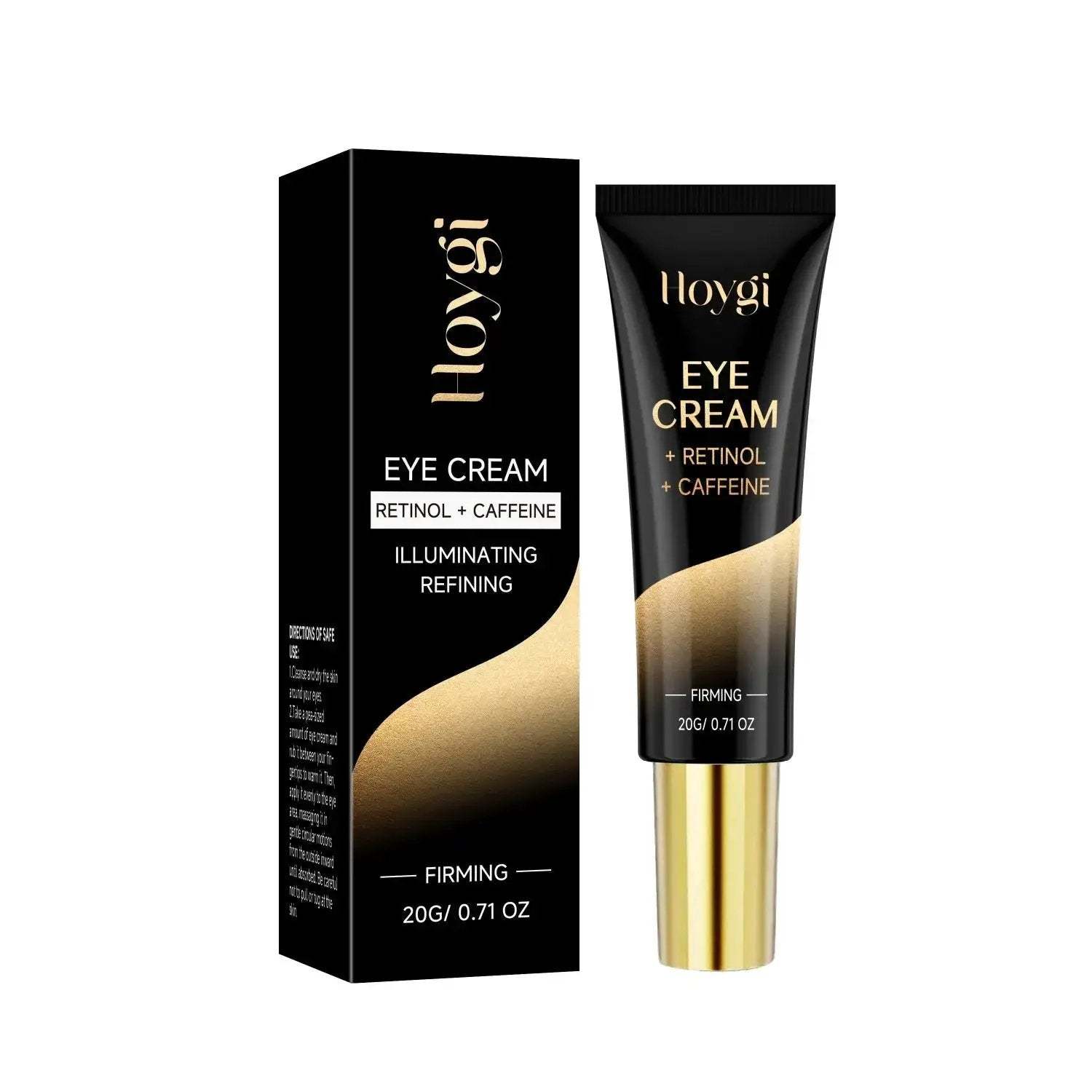 Brighten dark circles eye cream with vitamin C, hyaluronic acid, and caffeine for all skin types in 20g jar