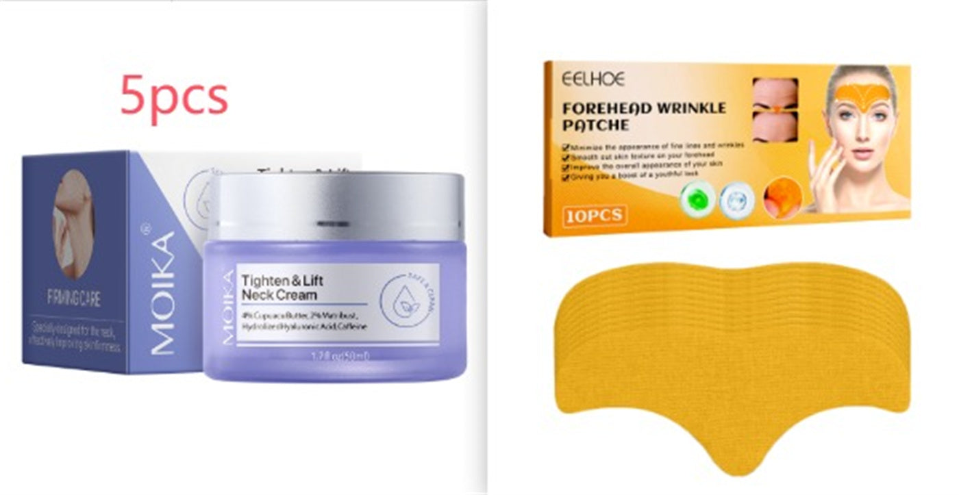 Bottle of Dropshipman Neck Wrinkle Removal cream with hyaluronic acid for firming and lifting neck skin