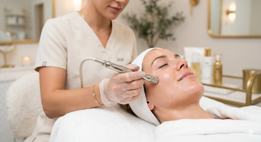 Lumina Skin Sanctuary Ultimate Resurfacing Facial Treatment package with skincare products and tools for restoring skin health.