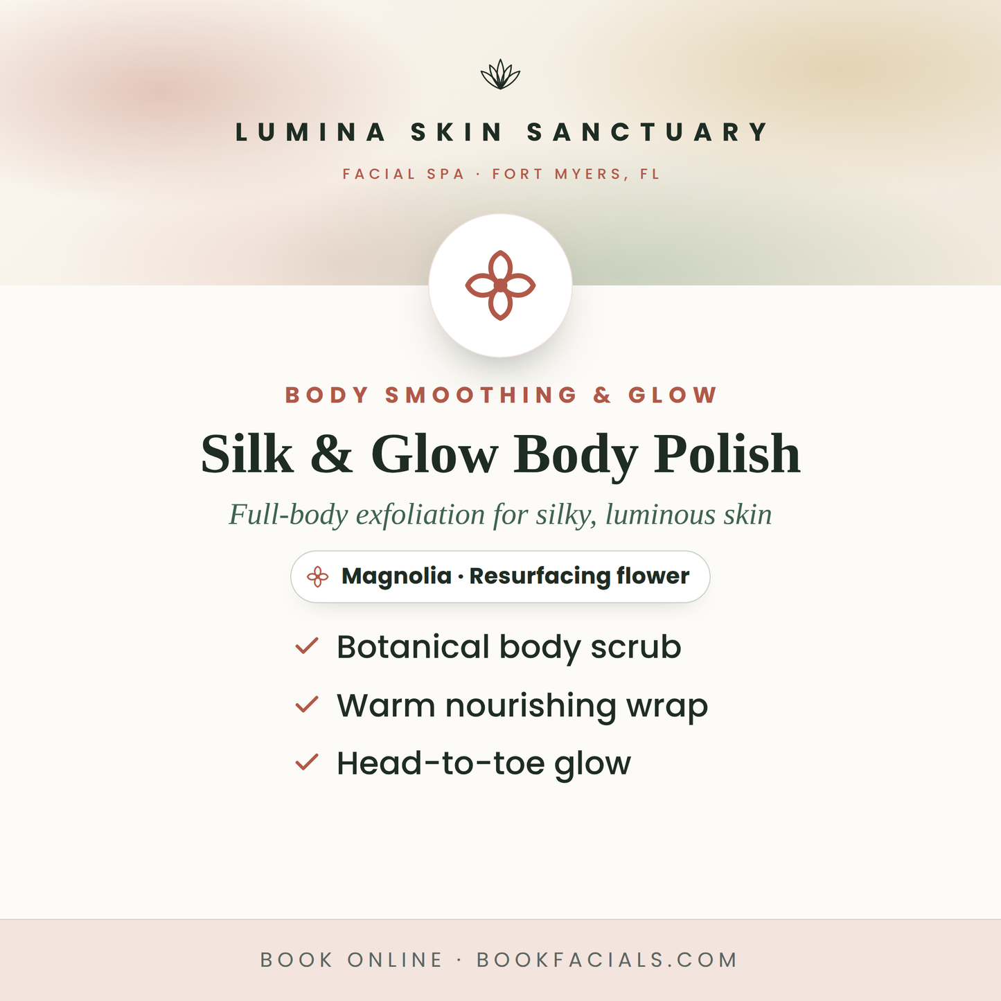 Silk & Glow Body Polish — Lumina Skin Sanctuary, facial spa in Fort Myers, FL