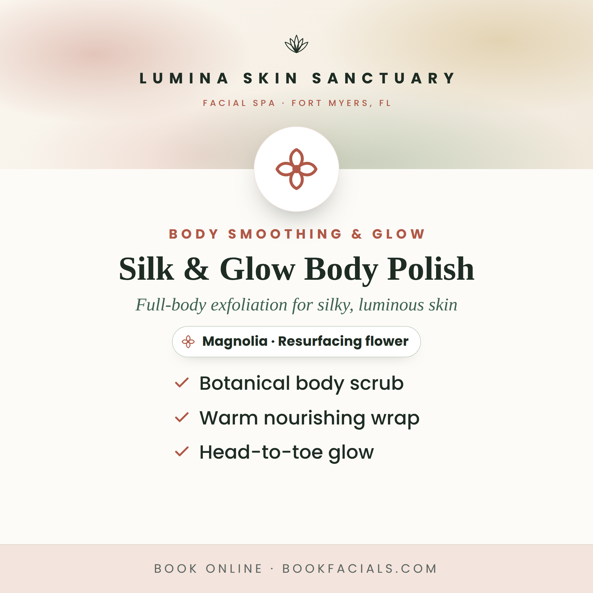 Silk & Glow Body Polish — Lumina Skin Sanctuary, facial spa in Fort Myers, FL