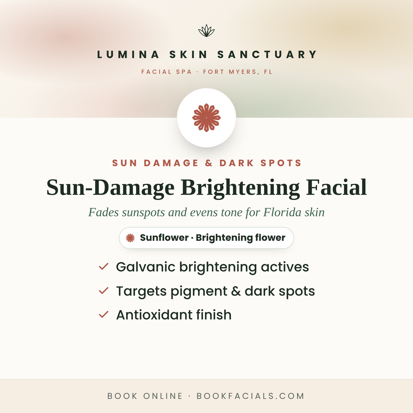 Sun-Damage Brightening Facial — Lumina Skin Sanctuary, facial spa in Fort Myers, FL