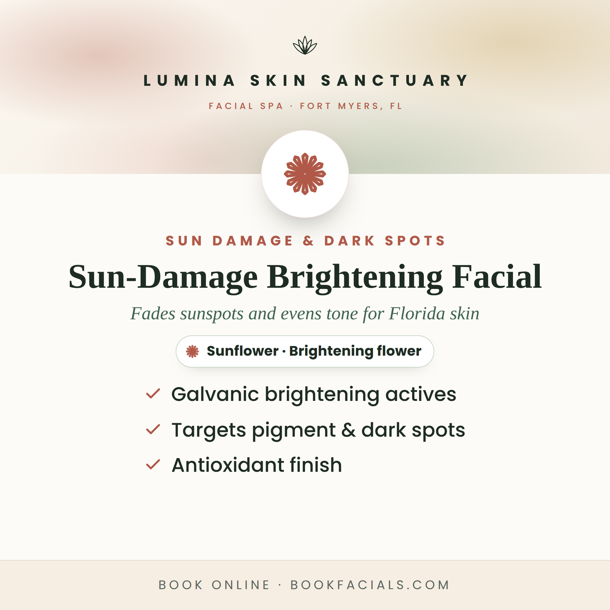Sun-Damage Brightening Facial — Lumina Skin Sanctuary, facial spa in Fort Myers, FL